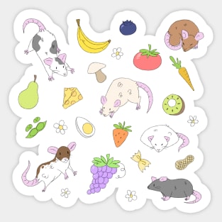 Rats And Snacks  Sticker Pack Sticker